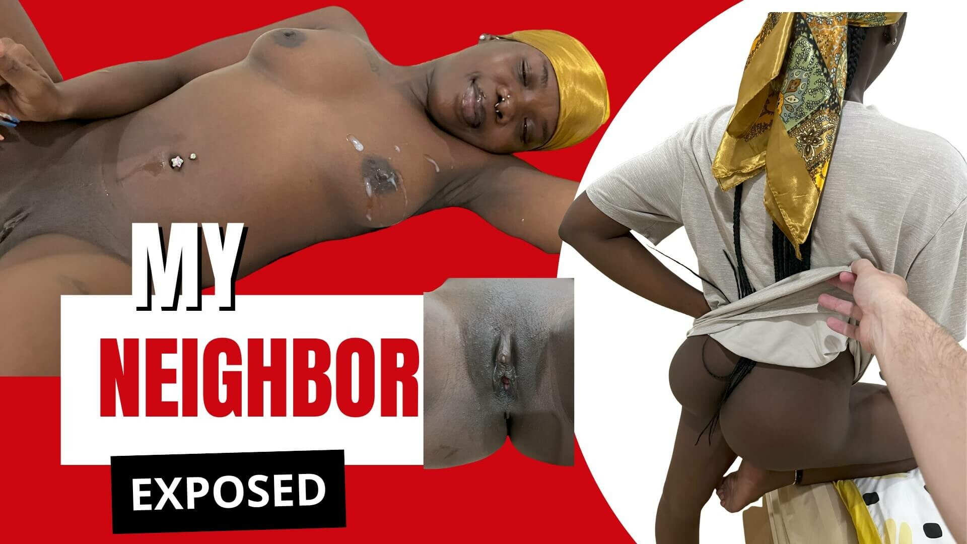 My 18+ Ebony Neighbor Exposes Herself & Takes It HARD — Big Booty POV