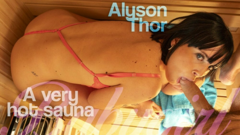 Alyson Thor in Steamy Sauna Voyeur Thrill