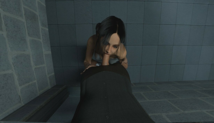 Stairwell Passion: Intense VR Blowjob Scene - Image 1