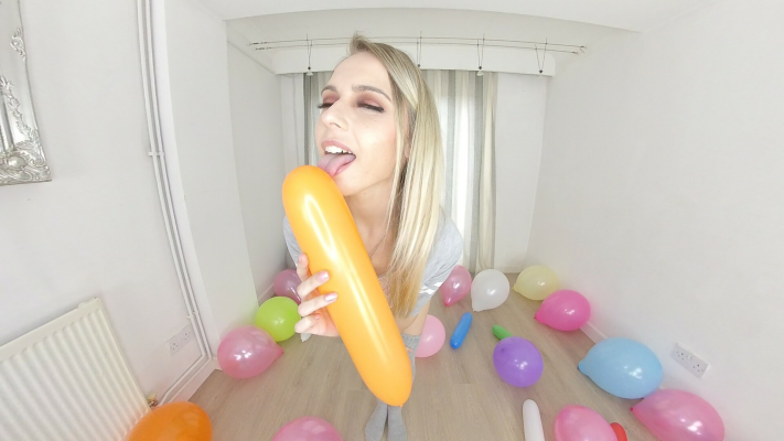 Chloe Toy in Balloon Popping Fetish Fun - Image 1