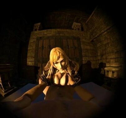 Five's Sensual Titty Rub in Dungeon VR Parody - Image 3