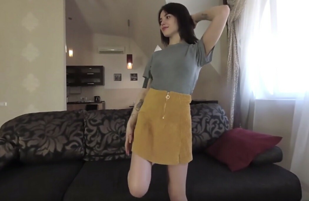 Tiny Teen Lusi Seduces on Sofa in VR - Image 1