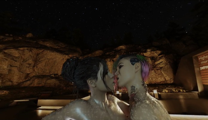 Cyberpunk2077 Judy Alvarez Panam Palmer V Threesome Dildo Lesbian Kiss (A XXX Parody) - Image 5