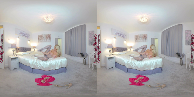 Porchia Halterneck Dress With Grey Glossy Tights - Image 4