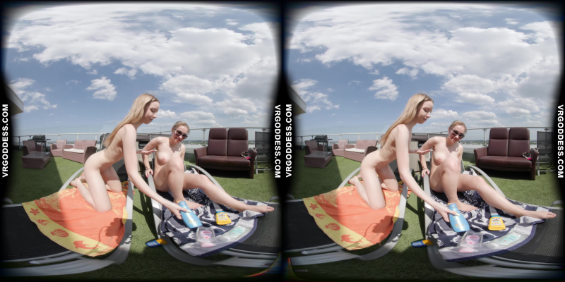 Babyhunterz With Her New Friend Kitty Kate Sunbathing Nude And Touching Under The Sun - Image 8