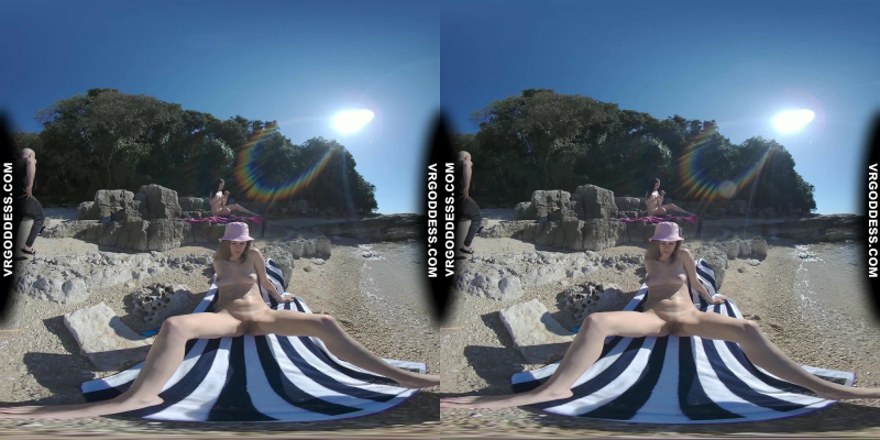 Matty Mila Perez Nude Beach Dildo Play in VR - Image 11